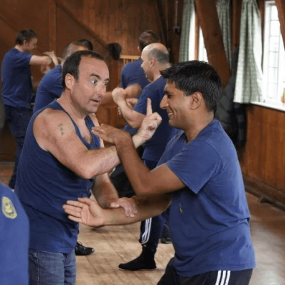 Sifu Rawcliffe teaching Chi Sao at the 2013 seminar