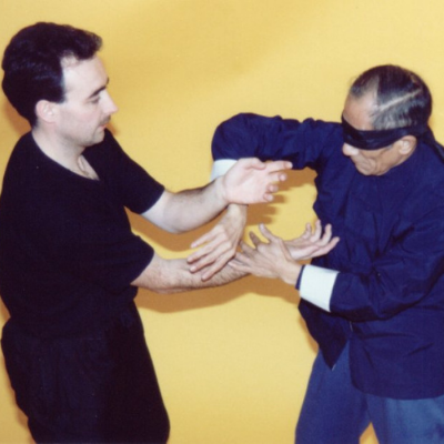 Sifu Rawcliffe and Ip Chun training Chi Sao